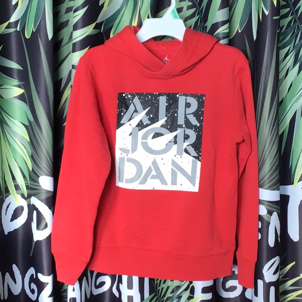 Nike Big Boys Red Hoodie with Logo